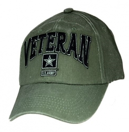 Olive Drab Army Veteran Cap w/ Army Star